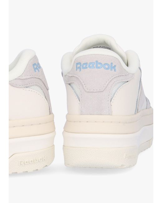 Reebok White Women's Club C Extra Chalk Pure Grey 2 Vintage Blue Leather Tennis Trainers