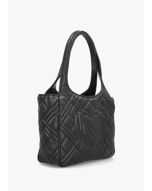 Love Moschino Black Quilted Nero Tote Bag