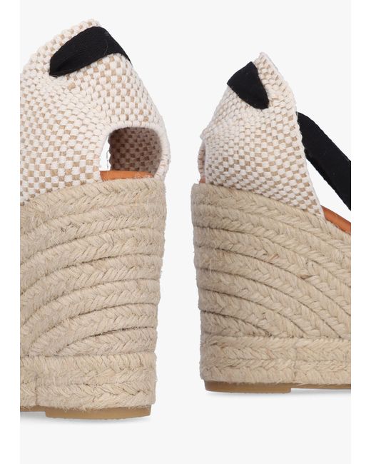 Daniel Black Kendall Beige Leather Toe Cap Wedge Espadrilles