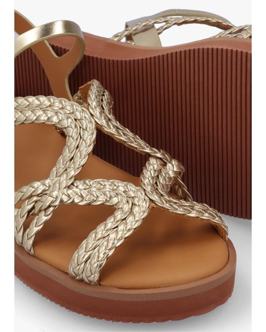 See By Chloé White Sansa Light Gold Leather Gladiator Sandals