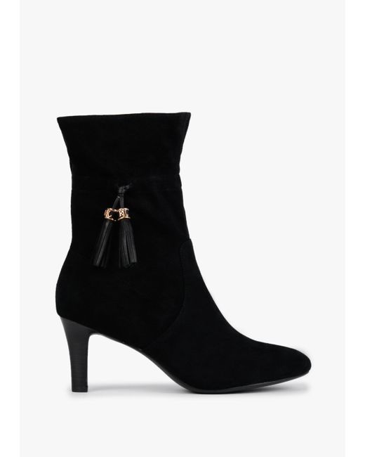 Lauren by Ralph Lauren Candace Black Suede Ankle Boots