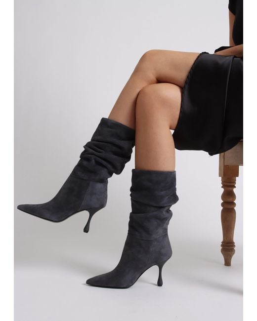 Daniel Gray Fointer Ruched Mid Calf Boots