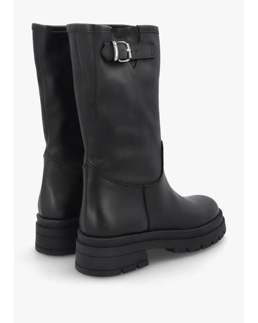 Daniel Black Wide Leg Chunky Calf Boots