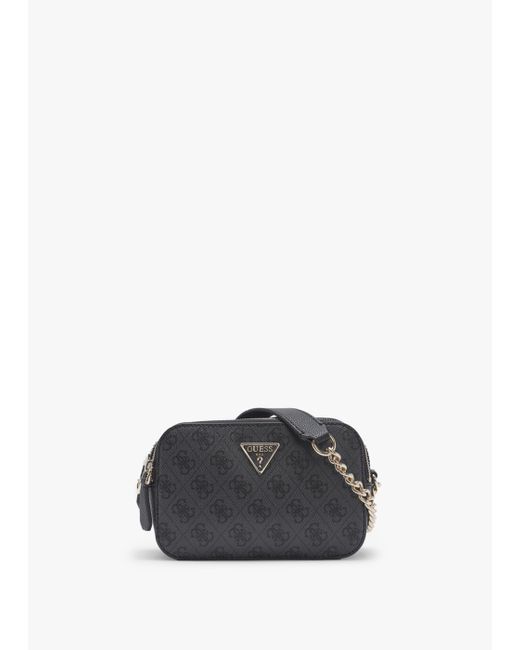 Guess Noelle Coal Logo Cross-body Bag in Black | Lyst