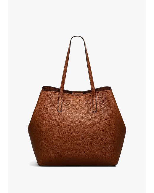 Radley Brown Large Dukes Place Open Top Saddle Leather Tote Bag