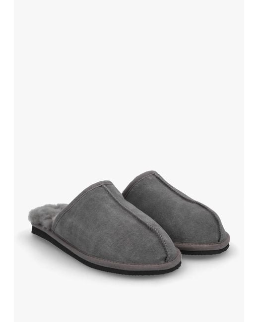 Daniel Gray Men's Shutoff Grey Shearling Slippers for men