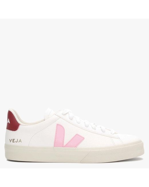 Veja Pink Campo Chromefree Leather Extra White Guimauve Marsala Trainers