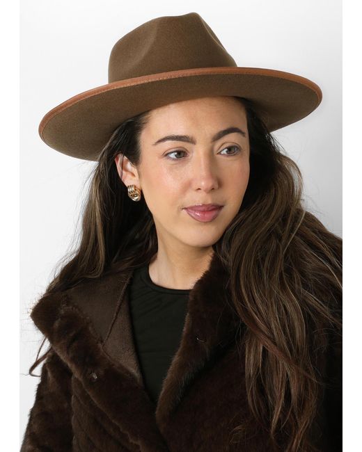 Brixton Brown Reno Desert Palm Fedora