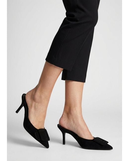 Daniel Black Etta Buckle Trim Heeled Mules