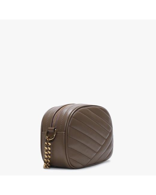 Tory Burch Kira Chevron Small Classic Taupe Leather Camera Bag Acces in Brown - Save 29% - Lyst