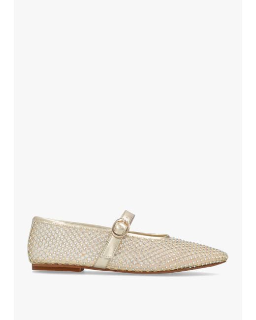 Daniel White Imesh Gold Crystal Mesh Mary Jane Pumps