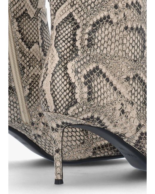 Daniel White Saffia Leather Reptile Slim Heel Knee Boots