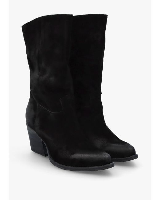 Daniel Blue Genesis Black Leather Western Calf Boots