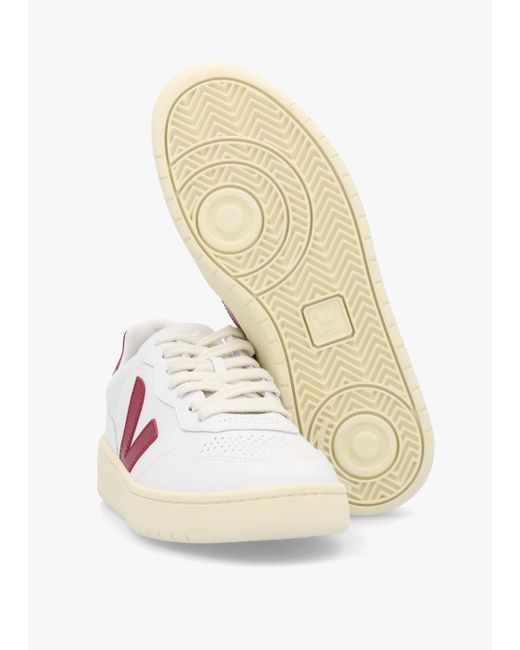 Veja Pink V-90 O.T Leather Extra Marsala Trainers