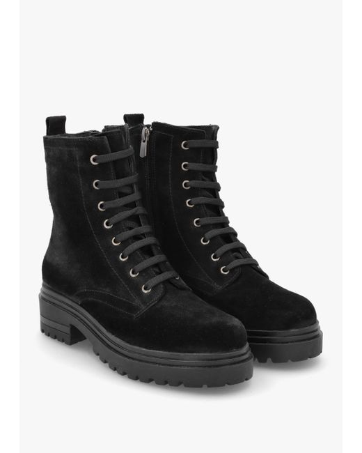 Daniel Bicky Black Suede Lace Up Ankle Boots