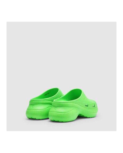 Balenciaga Crocs Green Pool Slides Lyst