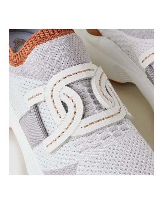 Tods white trainers cheap
