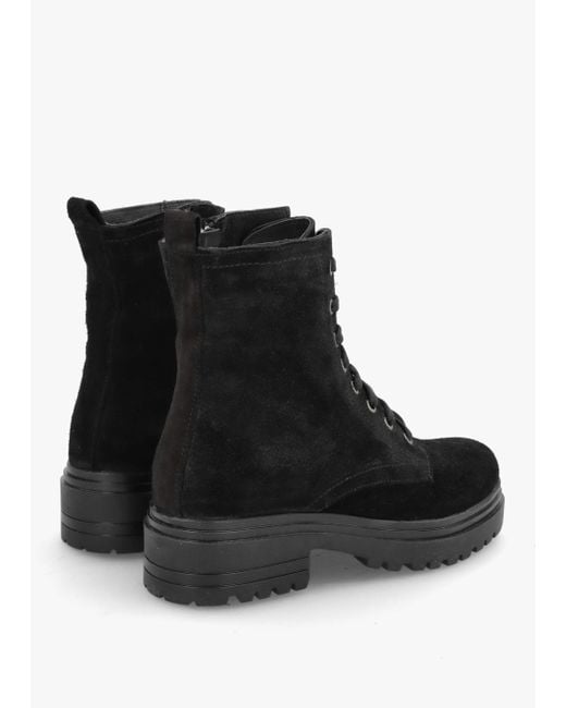 Daniel Bicky Black Suede Lace Up Ankle Boots