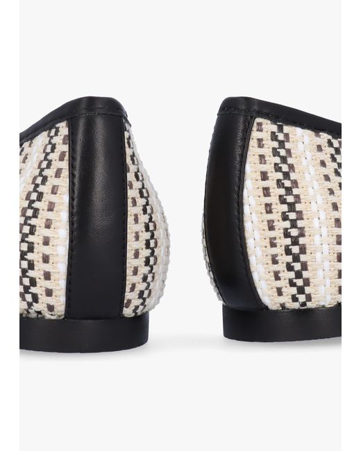 Daniel White Sally Beige Textile Woven Ballet Pumps