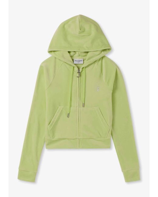 Juicy Couture Green S Madison Hoodie With Diamonte