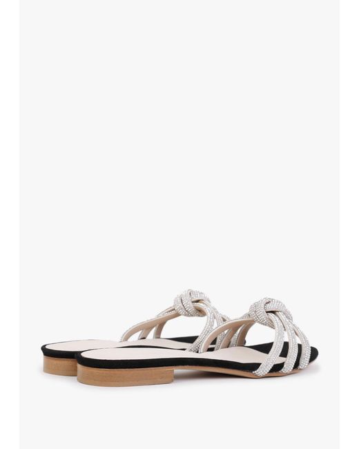 Daniel White Flatante Twisted Diamante Mules