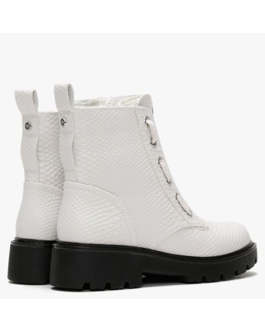 UGG Daren White Reptile Ankle Boots - Lyst