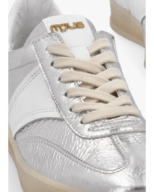Mjus White Flash Metallic Leather Trainers