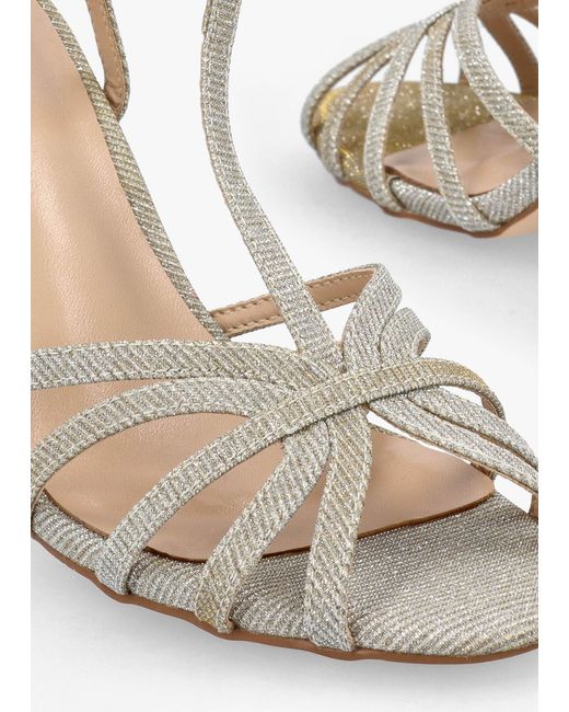 Daniel White Iceline Metallic T Bar Block Heel Sandals