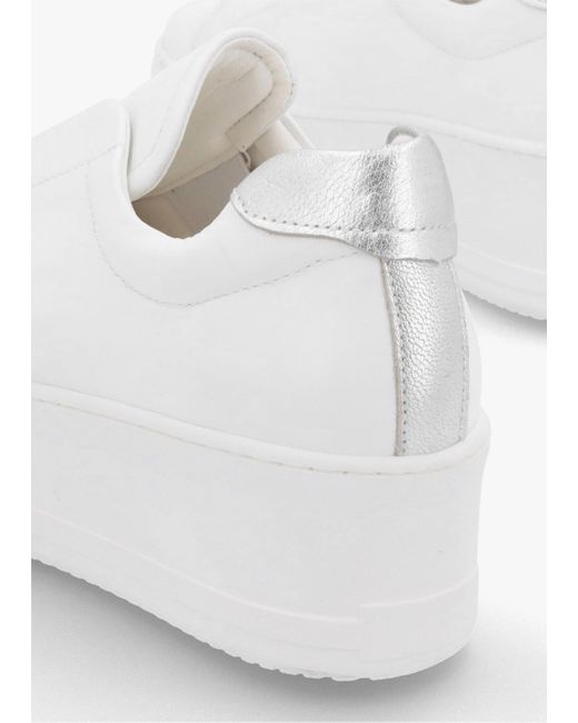 Daniel Tred White Leather Laceless Flatform Trainers