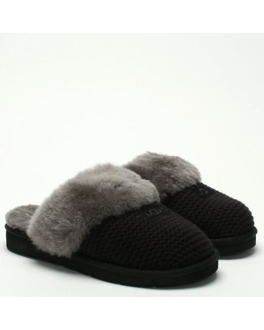 grey knit ugg slippers