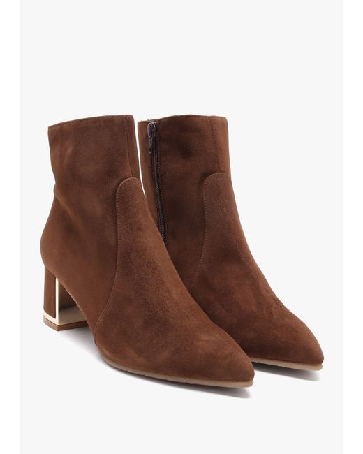 Luca Grossi Brown Block Heel Ankle Boots