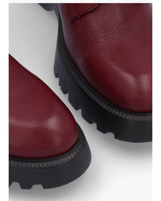 Wonders Purple Atari Burgundy Leather Ankle Boots