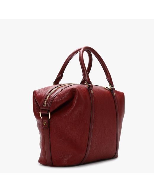 Michael kors bedford satchel red best sale