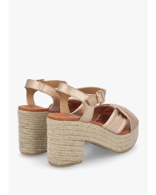 Daniel Natural Jelly Rose Cross Strap Jute Block Heel Sandals