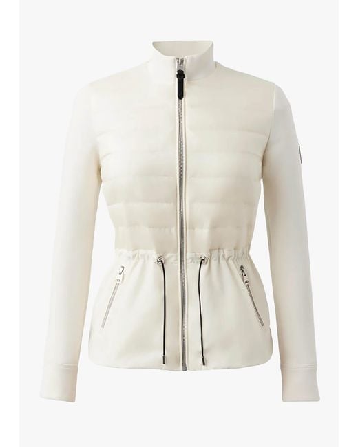 Mackage White Joyce Hybrid Peplum Cream Jacket