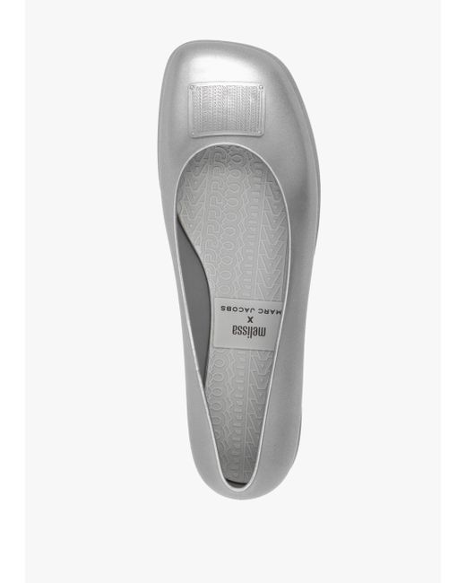 Marc Jacobs White X Melissa Ruby Silver Grey Ballet Pumps