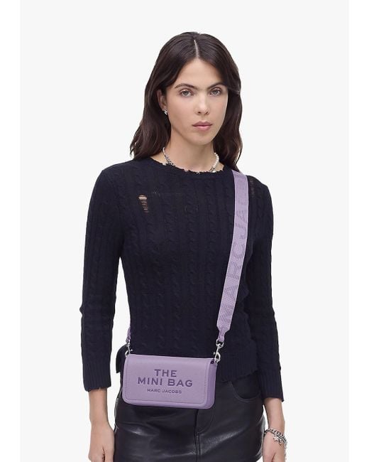 Marc Jacobs Purple The Leather Mini Wisteria Cross-Body Bag , Leather