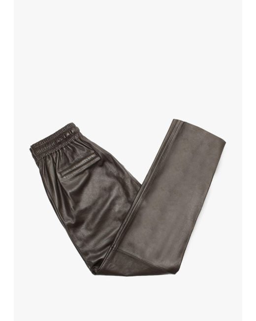 Oakwood Gray Gift Brown Leather Drawstring Trousers