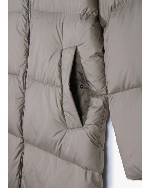 Beaumont Organic Gray Fern Grey Longline Puffa Coat