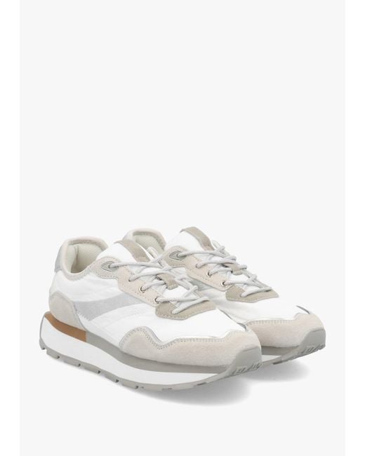 Moda In Pelle White Dorea & Lace Up Trainers