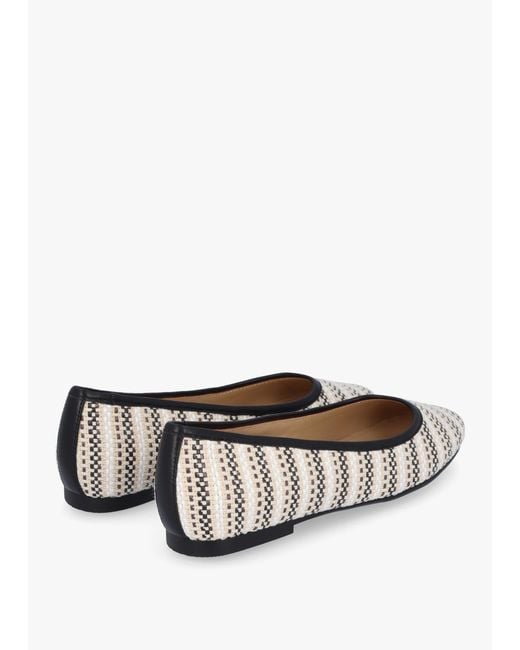 Daniel White Sally Beige Textile Woven Ballet Pumps