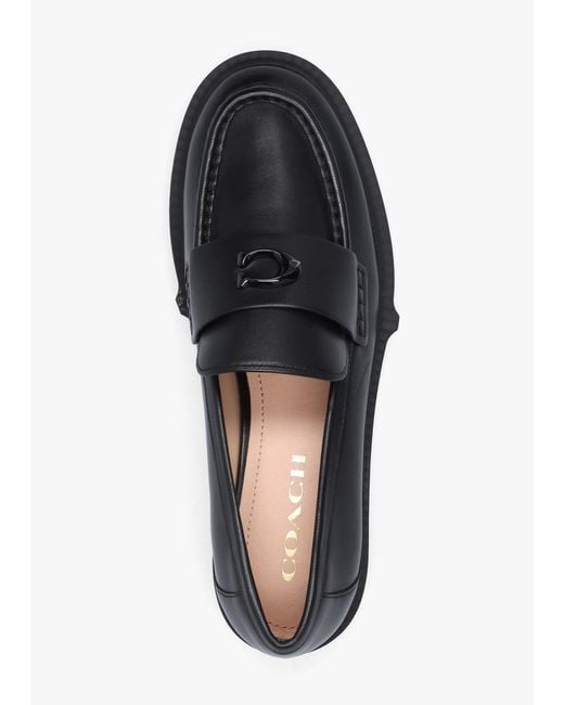 COACH Black Leah Chunky Loafers