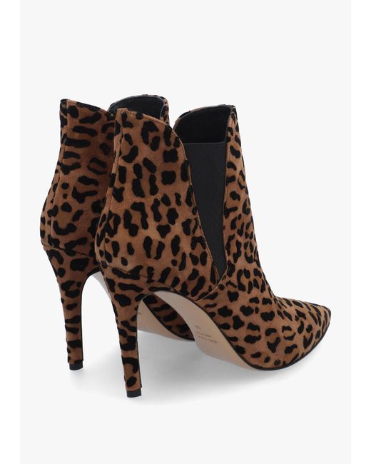 Daniel Brown Adril Suede Leopard Ankle Boots