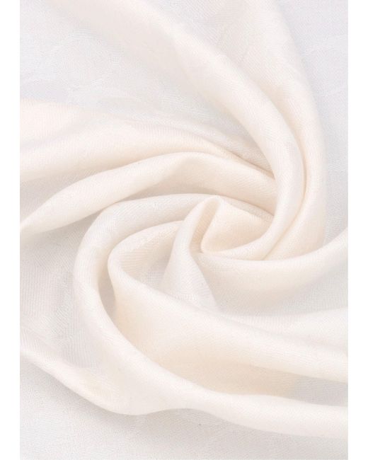 COACH Natural Bias Signature C Chalk Wool Mix Oblong Scarf
