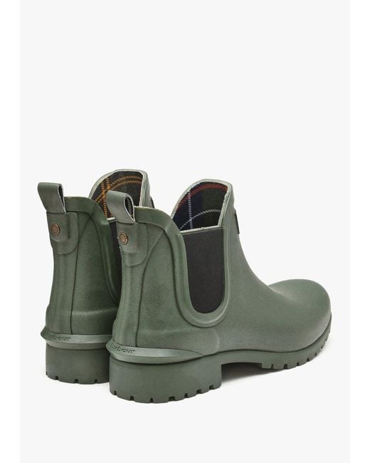 Barbour Green Wilton Rubber Welly Boots