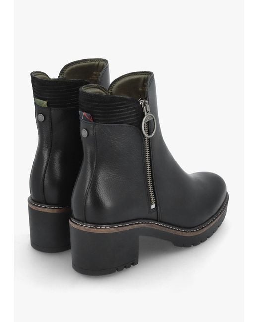 Barbour Black Dahlia Block Heel Ankle Boots