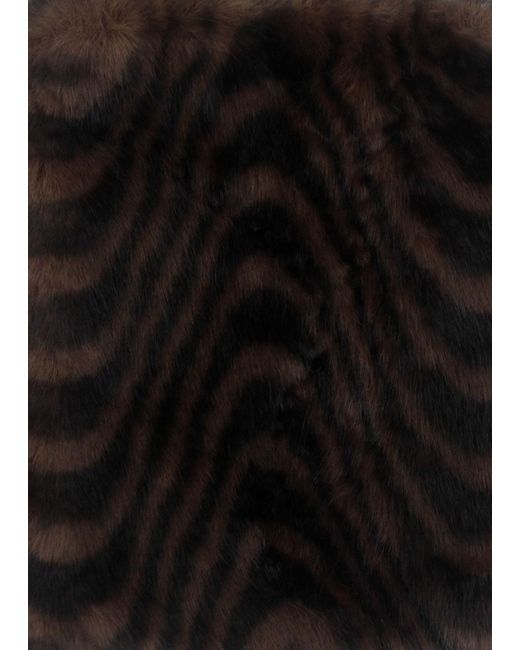 Daniel Black Furry & Swirl Faux Fur Cross-Body Bag