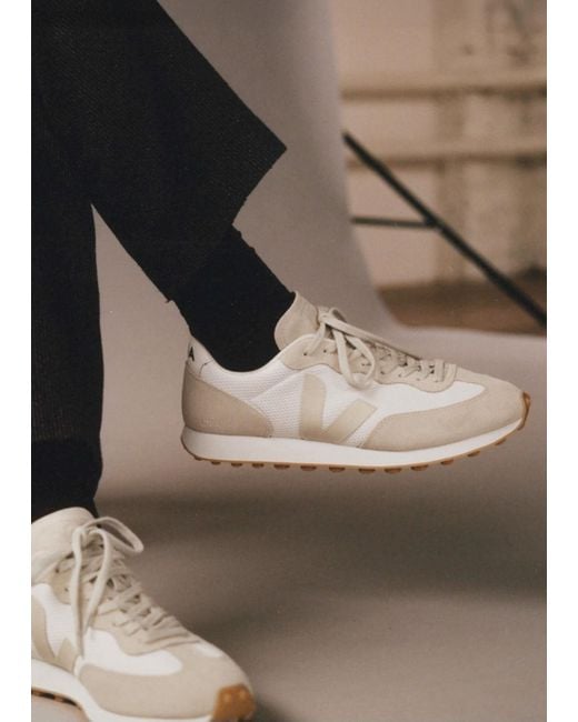 Veja White Rio Branco Perre Natural Suede & Mesh Trainers