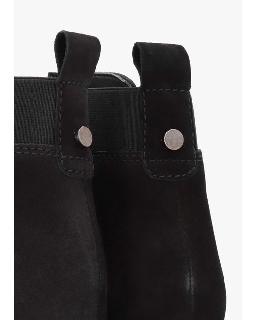 Alpe Azure Black Suede Wedge Chelsea Boots