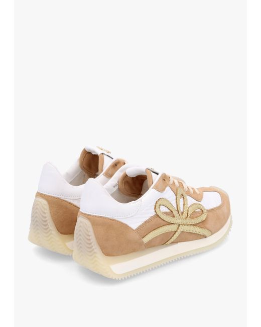 Daniel White Movie Gold & Tan Suede Runner Trainers